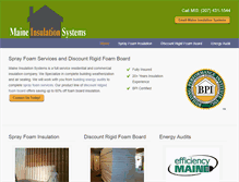 Tablet Screenshot of maineinsulationsystems.com
